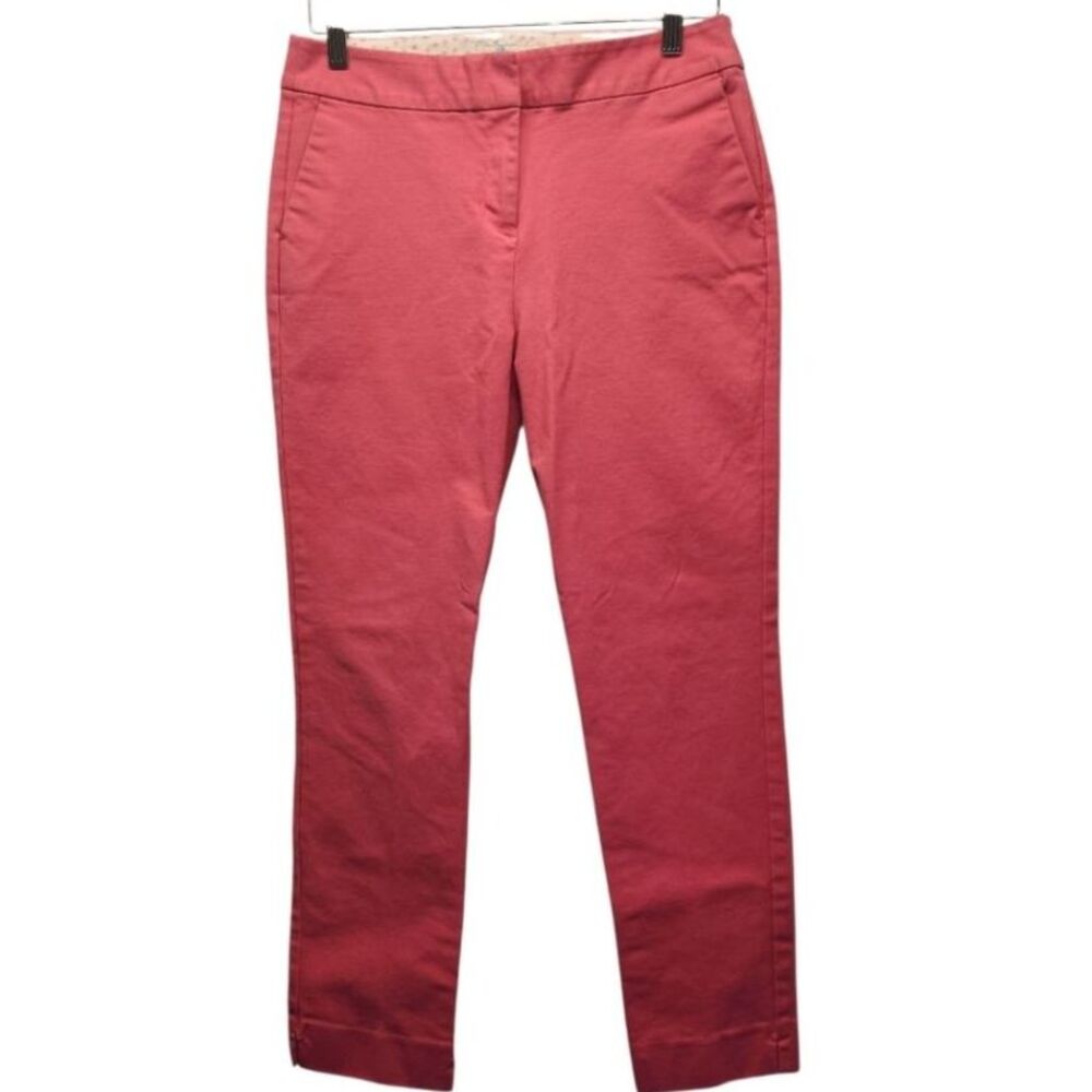 Boden Pink Split Hem Women's Pants 12 Petite Classic Preppy